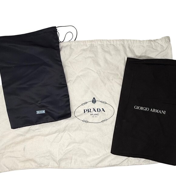 Lot Designer Dust Bags Pouches Louis Vuitton, Prada, Lanvin, Pliner, Armani +++ - Picture 4 of 5